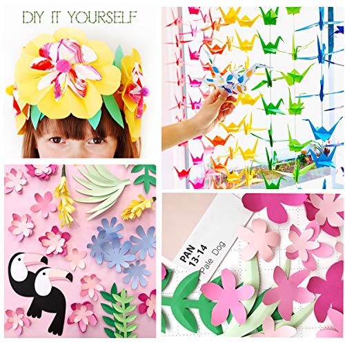 200 Hojas Papel A4 de Colores, Papel de Origami para Niños, Papel de Colores de Doble Cara para Papiroflexia Manualidades Bricolaje Dibujo Decoración Impresora Oficina (20 Colores)