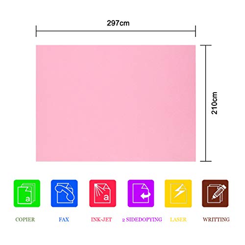 200 Hojas Papel A4 de Colores, Papel de Origami para Niños, Papel de Colores de Doble Cara para Papiroflexia Manualidades Bricolaje Dibujo Decoración Impresora Oficina (20 Colores)