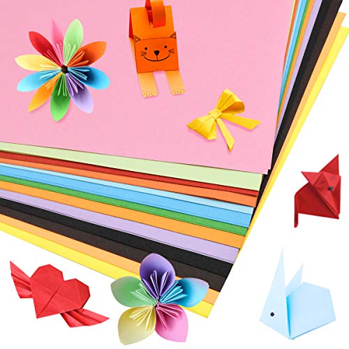 200 Hojas Papel A4 de Colores, Papel de Origami para Niños, Papel de Colores de Doble Cara para Papiroflexia Manualidades Bricolaje Dibujo Decoración Impresora Oficina (20 Colores)