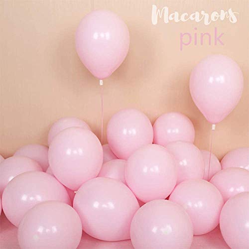 200Pcs Globos Rosa, Mini Rosa Macaron Globos Pastel Helio Latex Fiesta Balloons para Bodas Cumpleaños Decoración Graduacion