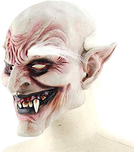 2021 decoración de fiesta de Halloween máscara apoyos ceja blanca demonio vieja máscara del horror horror zombie máscara de demonio vampiro casa encantada cambio de apoyos de látex enmascarar el tocad