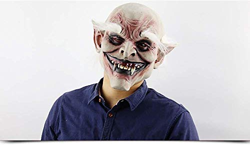 2021 decoración de fiesta de Halloween máscara apoyos ceja blanca demonio vieja máscara del horror horror zombie máscara de demonio vampiro casa encantada cambio de apoyos de látex enmascarar el tocad