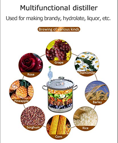 20L Ollas Cerveza Fermentadores Elaboración Vino Haciendo Arrancador Inicio Brewing Kit De Elaboración De La Cerveza Destilador De Alcohol Destilador Etanol 304 Aún Caldera De Acero Inoxidable