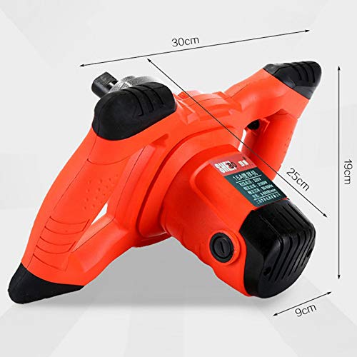 2100W Batidor de pintura Herramienta de alta resistencia para mortero de cemento de pintura de yeso con doble engranaje baja velocidad 6 lechada cemento velocidad, batidora eléctrica 14mm