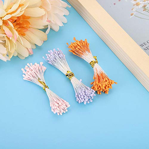 22 colores 1800 piezas flor estambre Mini flor artificial estambre pistilo decoración de la boda DIY estambre flor 1 mm