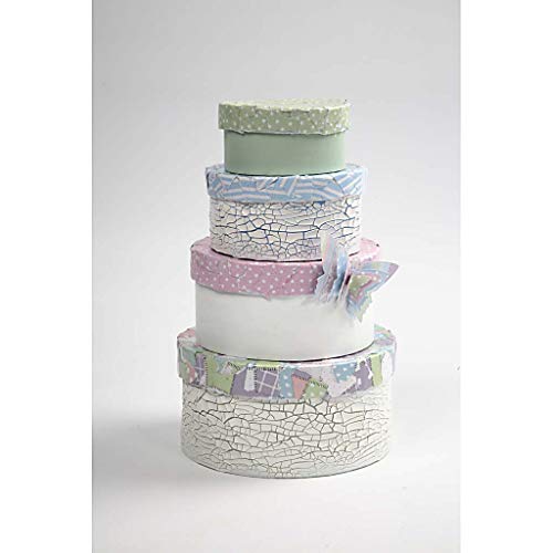 264010 cajas redondas D: 8 + 10 + 12 + 14 cm H: 4 + 5 + 6 +