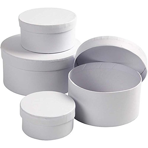 264010 cajas redondas D: 8 + 10 + 12 + 14 cm H: 4 + 5 + 6 +