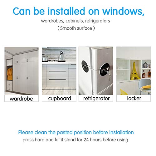 2Pcs Bloqueo de frigorífico,Cerradura del refrigerador,cerradura para puerta de congelador para la seguridad del bebé y el fuerte adhesivo 3M Seguro para niños sin taladros(negro)