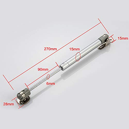 2pcs Pistones a Gas Muebles Cocina Amortiguador Puertas Elevables 100N / 10kg 270mm Bisagras Resortes Armario con Tornillos