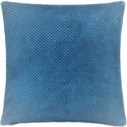 2X Relleno Moderno Grueso Suave Chenilla Lunares Azul Verdoso Cojines 22"