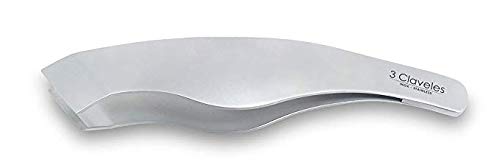 3 Claveles 28016 Set Compuesto por Cuchillo Jamonero y Pinza, Acero Inoxidable, Plata