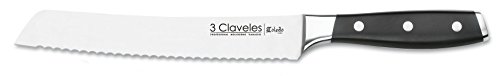 3 Claveles Juego Cocina, Madera,Acero Inoxidable, 5 Cuchillos Ash Toledo + 1 Tijera Star