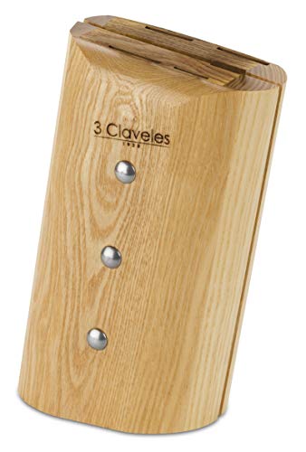 3 Claveles Juego Cocina, Madera,Acero Inoxidable, 5 Cuchillos Ash Toledo + 1 Tijera Star