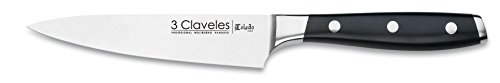 3 Claveles Juego Cocina, Madera,Acero Inoxidable, 5 Cuchillos Ash Toledo + 1 Tijera Star