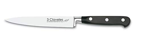 3 Claveles Set de Cuchillos de Cocina Forjados, Acero Inoxidable, Plata