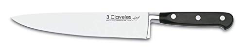 3 Claveles Set de Cuchillos de Cocina Forjados, Acero Inoxidable, Plata