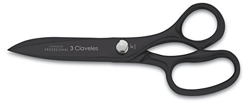3 Claveles Tijera Alto Rendimiento de 8", Acero Carbono, Negro, 23 cm (9")