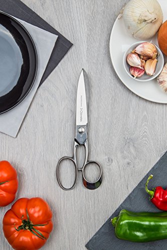 3 Claveles Tijeras Cocina Profesional, Acero Inoxidable, Brillo, 20cm / 8"