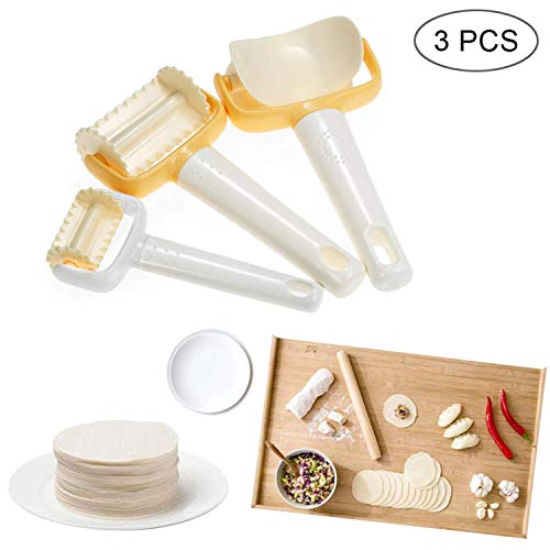 3 Unids/Set moldes Torta de la Pasta Herramientas de la panadería del balanceo para Hacer Tartas y Galletas, Molde de Bricolaje Decoración Kit de Herramientas de Sello (White)