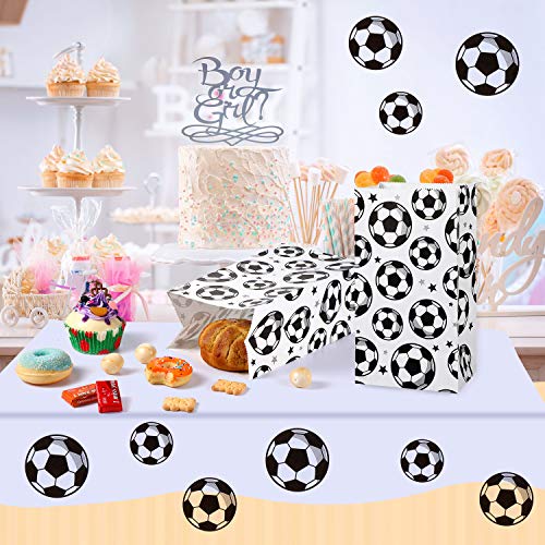 30 Paquetes Bolsa de Papel de Favores de Fiesta de Fútbol Bolsa de Tratamiento Dulces Bolsa de Regalo Impresa de Fútbol