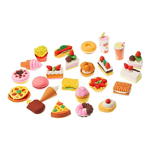 30 unids Novedad Estilo de Comida Lápiz Borradores de Goma, Postre de Fruta Vegetal Borradores de Fiesta para Niños Fiesta Llenadores de Bolsas