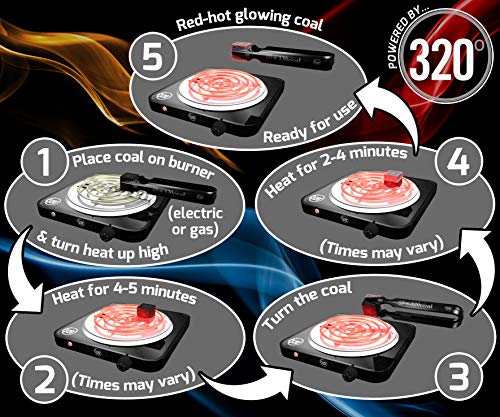 320° Premium Carbón natural para sisha & BBQ (26 mm Cubo) 1 kg