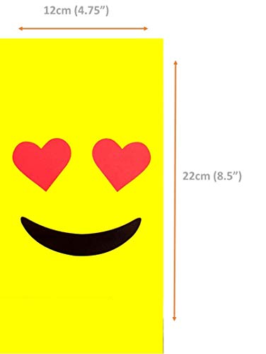 36 Bolsas de Regalo de Emoji - Bolsas Detalles y golosinas Ideal para Navidad Fiestas y cumpleaños, Eventos con niños y en el Colegio.