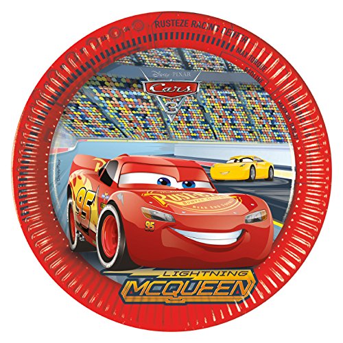 37 piezas Party * Cars III * con plato + taza + Servilletas + Globos para una fiesta de Disney//infantiles set decoración niños Cumpleaños temática coches de carreras