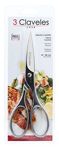 3Claveles 404 - Tijera para cocina de 8 pulgadas, inox
