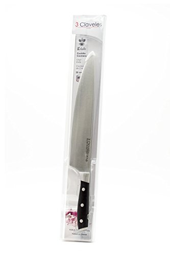 3Claveles Toledo - Cuchillo forjado para cocinero, 25 cm, 10 pulgadas