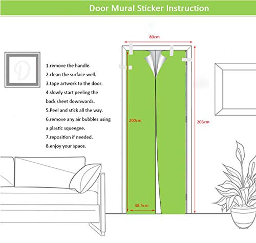 3D Etiqueta De La Puerta Papel Pintado Autoadhesivo Pvc Diy Chocolates Imprimir Imagen De Arte Decoración Para El Hogar Mural De Pared Armario Renovación Calcomanía 77X200cm