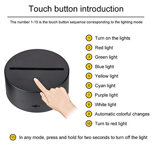 3D Lámpara óptico Illusions LED Lámpara De Mesa Letra B Luces De Noche Para Niños Decoración Tabla Lámpara de Escritorio 7 Colores Cambio de Botón Táctil y Cable USB