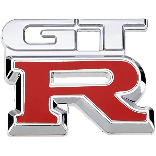 3D07230 - Rojo Emblema cromado 3D etiqueta insignia logotipo decorativo coche (3M autoadhesivo) GTR