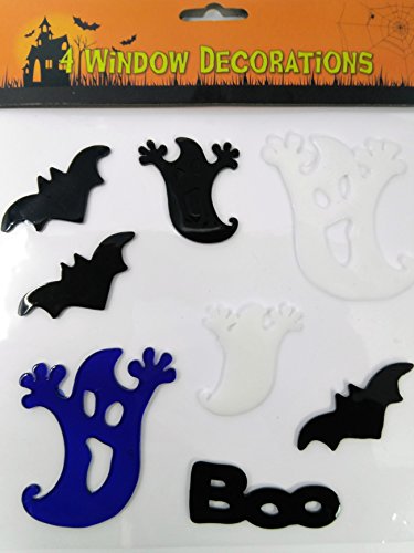 4 Hojas De Pegatinas Decorativas De Halloween Para La Ventana - Adhesivos Decorativos De Gel Para La Ventana