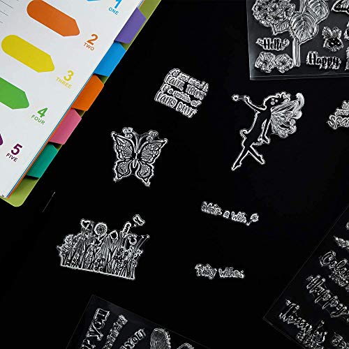 4 Piezas Primavera Tema Sello de Silicona Transparente Sello de Goma Transparente para DIY Scrapbook Álbum de Fotos Papel
