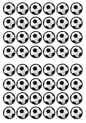 48 obleas comestibles de papel de arroz para magdalenas, de Vainilla de Fútbol de Fútbol