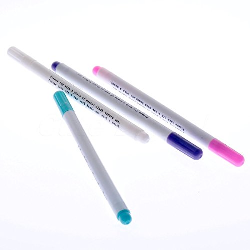4pcs Stitch Marcadores Soluble Punto de cruz Agua borrable bolígrafos de tinta Tela Ojal las plumas de marca de bricolaje color al azar