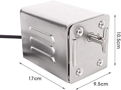 4YANG Acero Inoxidable BBQ Grill Asador eléctrico Motor Motor de asador de Parrilla de 70 kg Cabra Cerdo Pollo Cabra Asador Motor Accesorios de Barbacoa para Exteriores