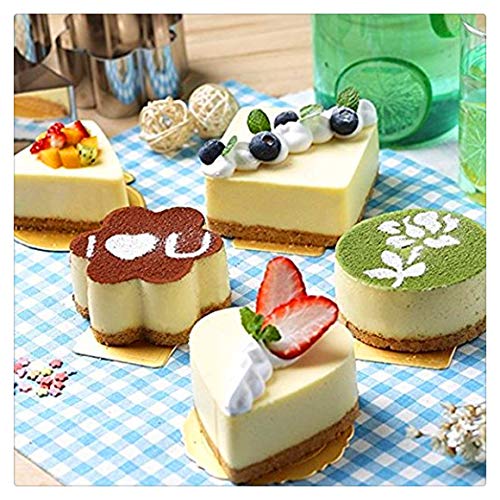 5 Juego de moldes para pasteles de postre Mini molde para hornear con anillos de pastel para empujar para hacer postres