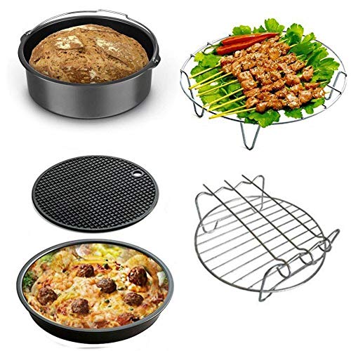 5 Piezas 6/7"accesorios De Freidora De Aire Redonda Para Todas Las Freidoras De Aire 3.2QT-5.8QT Para Growise Phillips Cozyna