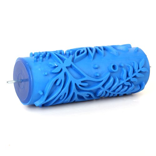 5 Pulgadas De Goma En Relieve Patrón De Flores Rodillo De Pintura Nuevo Rodillo De Pintura Decorativa Cepillo Herramientas De Bricolaje Azul - 6
