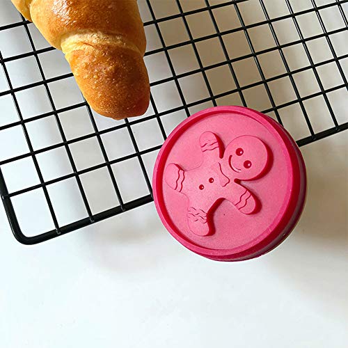 5 sellos de galletas, moldes de silicona para galletas, para hacer galletas caseras, bricolaje, herramientas de decoración de repostería, molde de madera