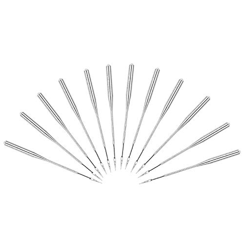 50 agujas para máquina de coser, punta de bola universal industrial, tamaños 65/9,75/11,80/12,90/14,100/16