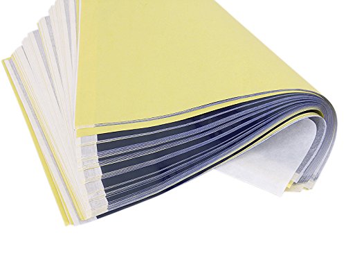 50 Hojas Papel A4 Tatuaje Transfer Papeles Térmico Carbono Plantilla Papel Calcar Kit
