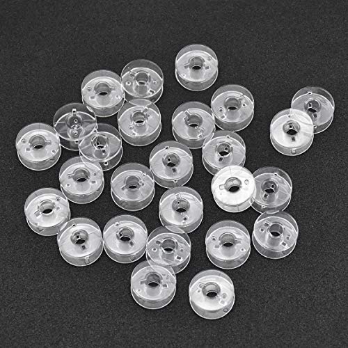50 Piezas Bobinas para Máquina Coser, Bobinas Vacías de Plástico, Bobinas Universales Transparentes con Cinta de Medición Suave para Brother, Janome, Singer, Babylock Kenmore