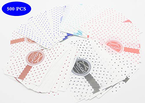 500PCS Bolsas Regalo Cumpleaños Liuer Bolsas Dulce Galletas Piscolabis Frutos Secos Caramelos Chocolate Papel Ideal para Bodas Fiestas de Navidad Envolver los Dulces Golosinas Galletas Chocolates