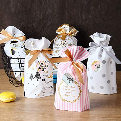 500Pcs Etiquetas de agradecimiento Etiqueta redonda para hornear Etiqueta autoadhesiva Etiquetas adhesivas redondas hechas a mano Etiquetas Decoración de rollo para regalos hechos en casa 1 pulgada