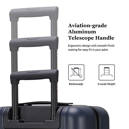 57cm Rigidas Maleta Cabina, Avion Equipaje de Mano con Ruedas Giratorias, TSA Maletas de Viaje Policarbonato
