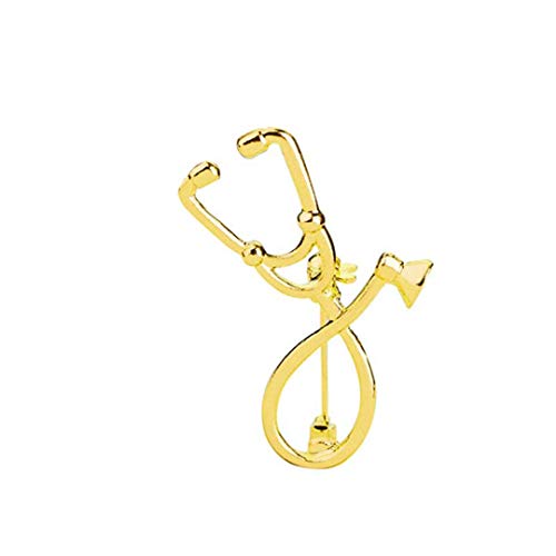 6 Estilo Broche Doctor Enfermera Estetoscopio Broches Esmalte Pin Denim Mujer Chaqueta Collar Insignia Pin Pin Chico Niña Oro