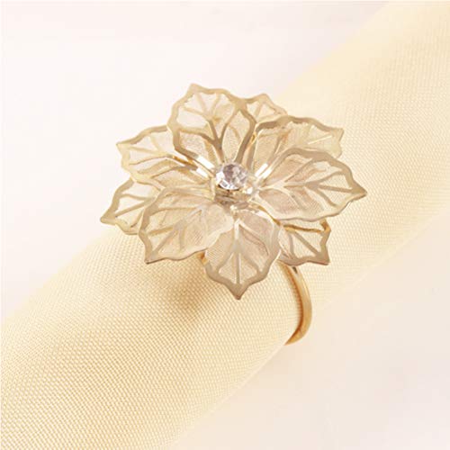 6 Unidades de Anillos de servilleta Ahuecan hacia Fuera Forma de Flor Servilletas Hebillas Titular Decoraciones de Mesa de Comedor